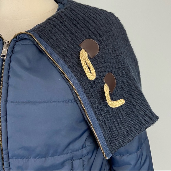 Anthropologie Daughters of the Liberation Womens Puffer Jacket Blue size Small - Picture 6 of 15